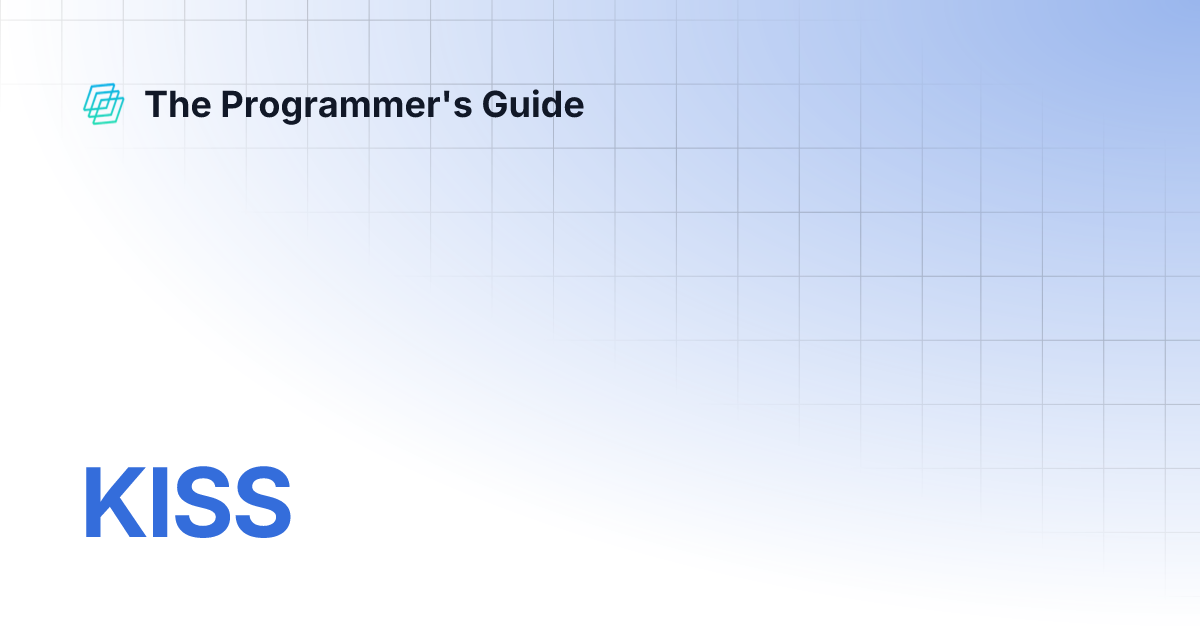 KISS | The Programmer's Guide