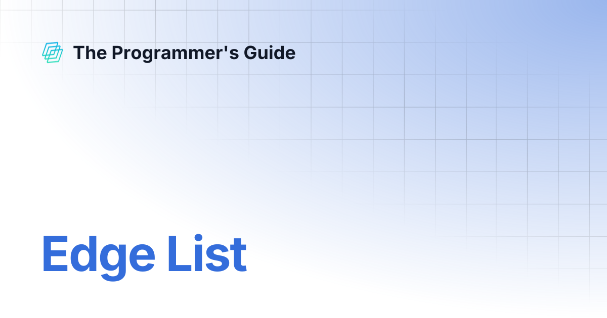 Edge List | The Programmer's Guide